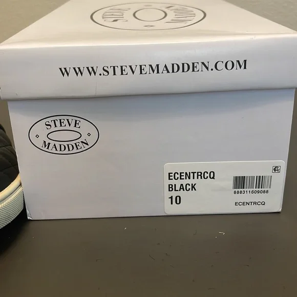 Steve Madden Ecemtrcq Black Slip On Sneakers - Size 10 - Picture 8 of 8